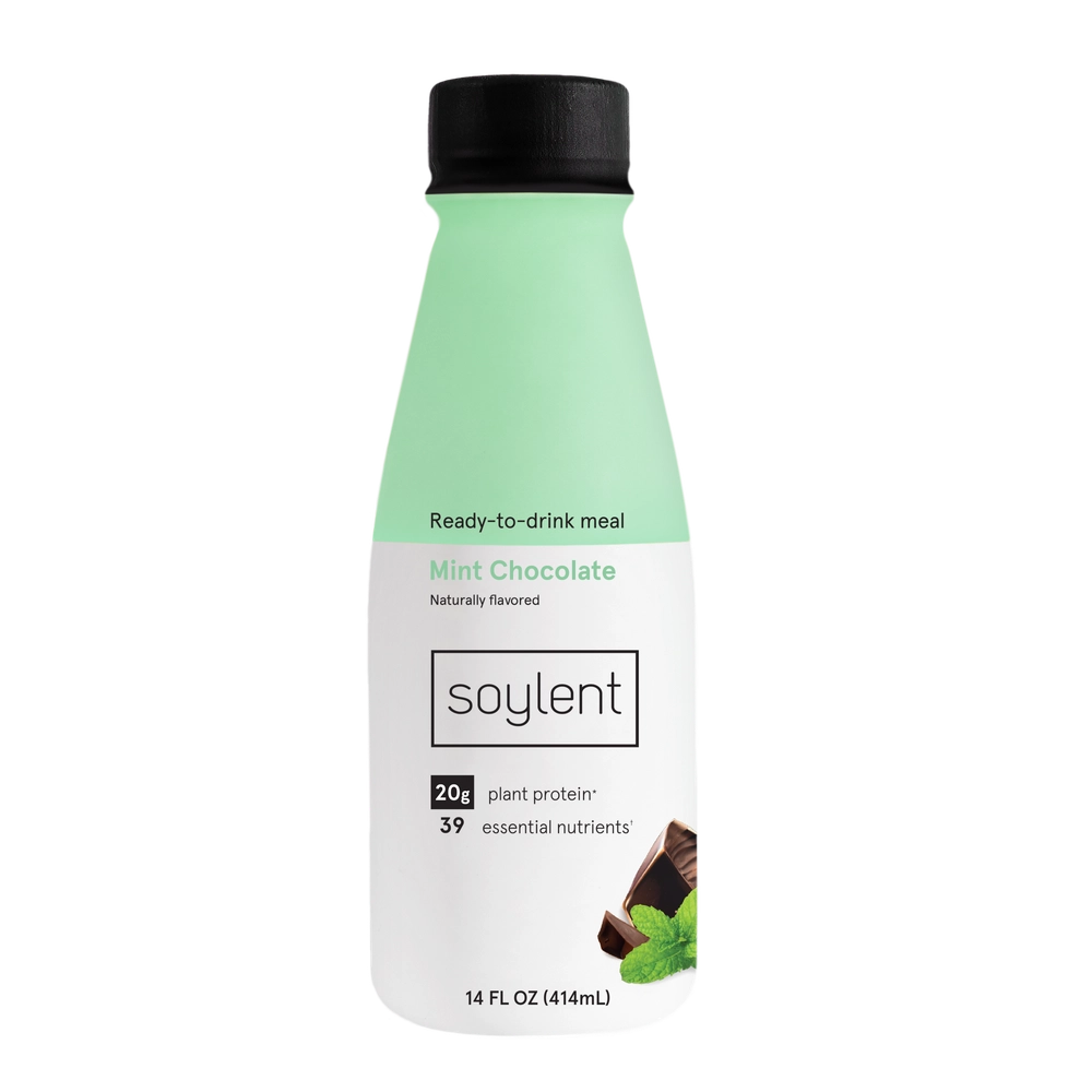 Soylent complete meal mint chocolate bottle